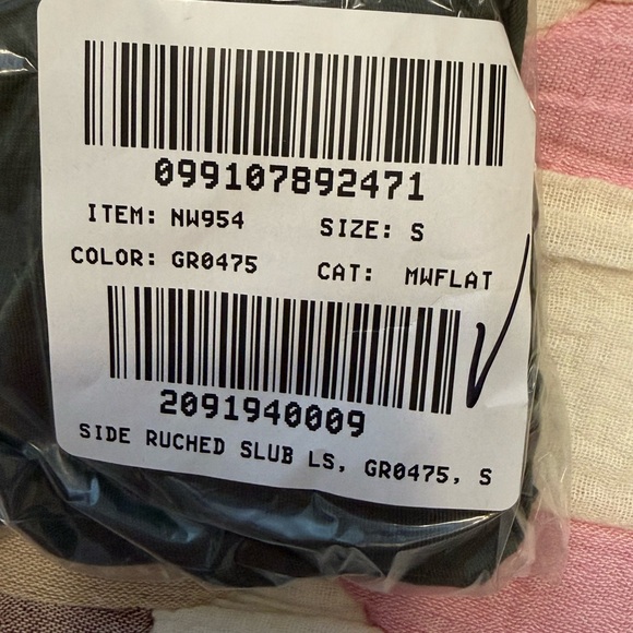 Madewell Women’s Side Ruched Tee Shirt in Slub Pima Cotton NWT S Green - Picture 9 of 9